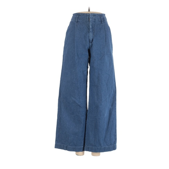 (38) uniqlo high waisted wide leg jeans - Picture 1 of 3